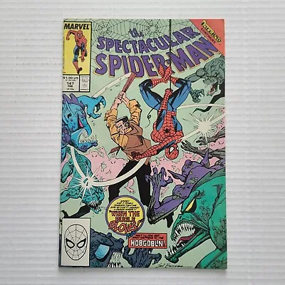 Buy The Spectacular Spiderman #147, 1st Brief  App. New Hobgoblin , Marvel 1989 • 3.98£