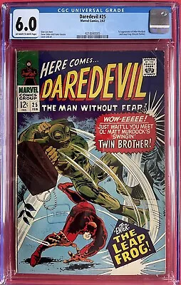 Buy Daredevil #25 (1967) 1st Appearance Of Leap Frog CGC 6.0 • 120£