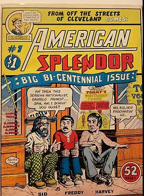 Buy Vintage American Splendor #1 1976 Underground Comic Harvey Pekar R. Crumb RARE • 256.33£