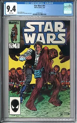 Buy Star Wars #91 CGC 9.4 NM WP 1985 Marvel Comics Wookie World Han Solo Chewbacca • 39.98£