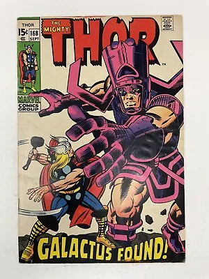 Buy Thor #168 Origin Of Galactus 1st Appearance Thermal Man Marvel Comics 1969 MCU • 118.73£