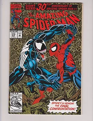 Buy Amazing Spiderman #375 Marvel 1993 Venom Gold Foil 1st Appearance Ann Weying • 17.69£