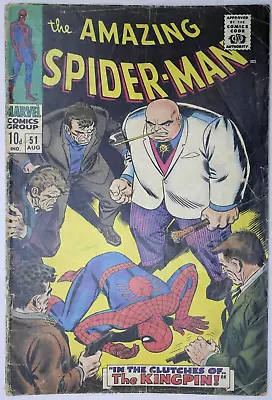 Buy Amazing Spider-Man #51 2nd Kingpin Marvel Comics (1966) • 40.45£