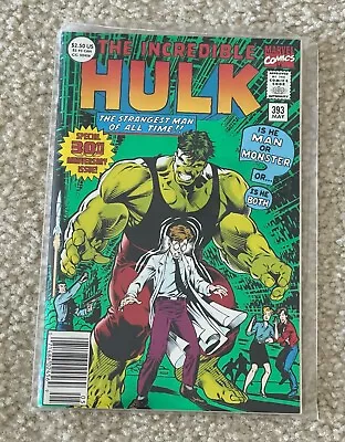 Buy Marvel Comics Incredible Hulk #393 (May 1992)  Green Foil Cover 30th Anniversary • 12.43£