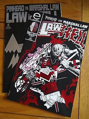 Buy Pinhead Vs. Marshal Law: Law In Hell Hell For Leather  #1 & 2. Epic Comics  1993 • 8£