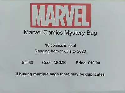 Buy Marvel Mystery Bags - 10 Random Comics - Wolverine, Avengers Etc. • 12.50£