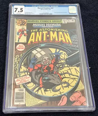 Buy Marvel Premiere #47 (Apr 1979) ✨ Graded 7.5 WHITE Pages By CGC ✔ Scott Lang • 79.95£