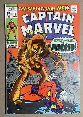 Buy 1969 MCU Captain Marvel #18 When Walks The Mandroid-Minor Key Bagged Boarded VF • 27.61£