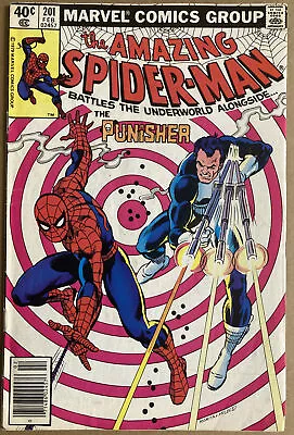 Buy Amazing Spider-Man #201 February 1980 Punisher Appearance Romita Cover Newsstand • 24.99£