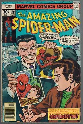 Buy Amazing Spider-Man 169 Confrontation!    Newsstand  VG/Fine  1977 Marvel Comic • 10.24£