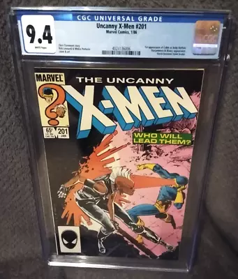 Buy UNCANNY X-MEN #201 CGC 9.4 NM WP 1986 Marvel Comics - 1st App. Of Cable (baby) • 27.56£