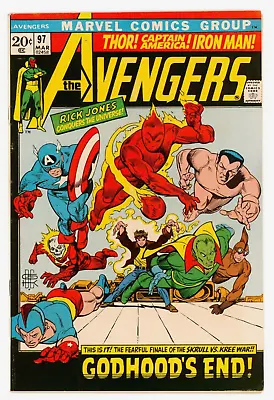 Buy Avengers #97 VFN+ 8.5 End Of Kree Skrull War • 59£