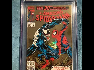 Buy Amazing Spider-Man 375 CGC 9.2 Gold Foil Venom Holographic Marvel Comic  • 80.43£