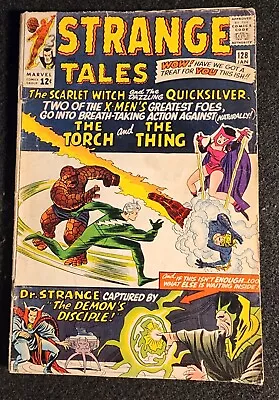 Buy Strange Tales #128 (Marvel 1965) Jack Kirby Scarlet Witch • 39.58£