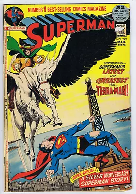 Buy Superman #249 DC Pub 1972 The Challenge Of Terra-Man ! Neal Adams COVER/ART • 10.45£