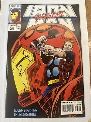 Buy Iron Man Crash &Burn May #304 1994 1St Hulk Buster Armor Perfect Shape Book • 23.19£