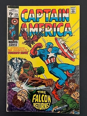 Buy Captain America #126 *vg (4.0)* (1970)  Falcon!  Stan Lee!  Lots Of Pics! • 7.88£