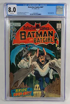 Buy Detective Comics #407 1/71 CGC 8.0 1971 & Batgirl - Neal Adams Cover Man-Bat • 137.96£