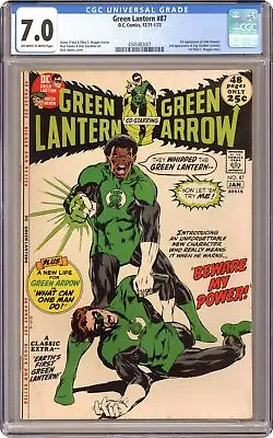 Buy Green Lantern #87 CGC 7.0 1972 4345483001 1st App. John Stewart Green Lantern • 482.08£