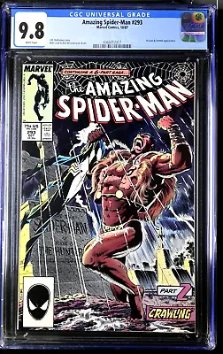Buy 💎 AMAZING SPIDER-MAN #293 ~ CGC 9.8 WP  ❄️ KRAVEN ~ ZECK 🔑 Marvel (1987) • 133.61£