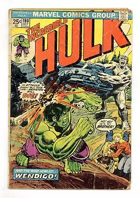 Buy Incredible Hulk #180 FR 1.0 1974 1st App. Wolverine (cameo) • 316.24£