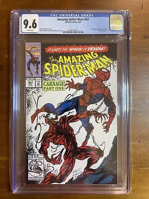 Buy Amazing Spider-Man #361 CGC 9.6 WHITE PGS! 1st App Full App Carnage! • 133.80£