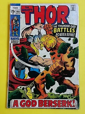 Buy Thor #166   2nd Full Adam Warlock -  Key - Stan Lee & Jack Kirby • 59.34£