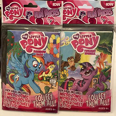 Buy My Little Pony Micro Comic Fun Packs Lot Of 2 Twilight Sparkle & Rainbow Dash • 7.68£
