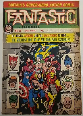 Buy Marvel Silver Age 1967 UK Fantastic Comic Book Key Issue 85 GD Grade Avengers • 0.99£