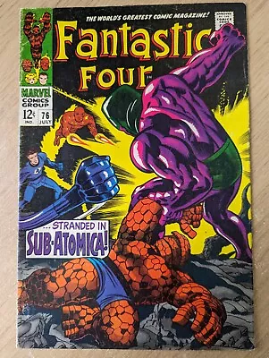 Buy Fantastic Four #76  (1968) Silver Surfer, Galactus App. Jack Kirby Art, Cents • 18£