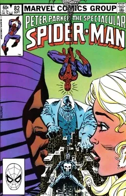 Buy SPECTACULAR SPIDER-MAN #82 F/VF, Direct Marvel Comics 1983 Stock Image • 7.91£