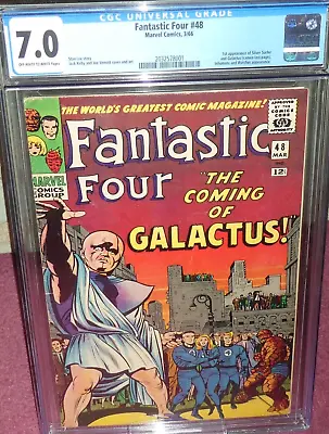 Buy Fantastic Four # 48  Cgc 7.0  Key 1st Silver Surfer & Galactus    1966 • 3,600£