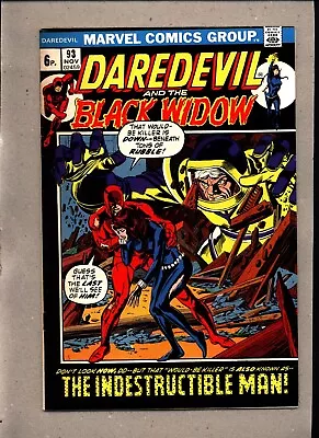 Buy Daredevil & The Black Widow #93_november 1972_vf/nm_the Indestructible Man_uk! • 3.20£