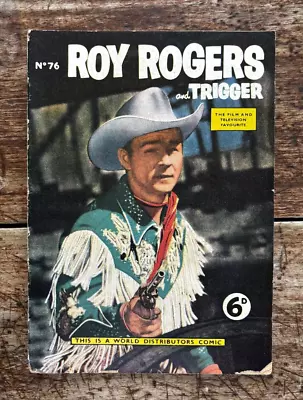 Buy UK Golden Age Comic - ROY ROGERS & TRIGGER #76 - 1953 - Western/Cowboy - VG 4.0 • 4£