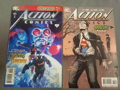 Buy Action Comics #875, 870 (DC) Two Comic Lot Superman, Brainiac, Nightwing • 1.60£