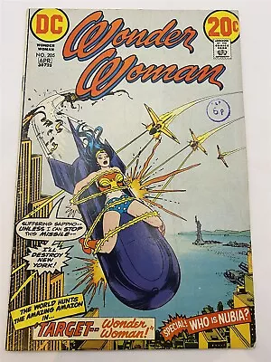 Buy WONDER WOMAN #205 Bondage Bomb! 2nd Nubia And Origin DC Comics 1973 VG+/FN- • 34.95£