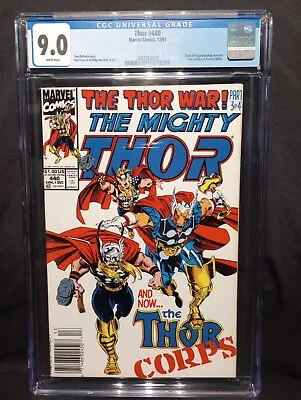 Buy Thor #440 Marvel 12/91 CGC 9.0 RARE NEWSSTAND 1st Team Appearance The Thor Corps • 35.68£