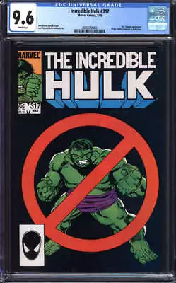 Buy Incredible Hulk #317 Cgc 9.6 White Pages // Marvel Comics 1986 • 56.30£