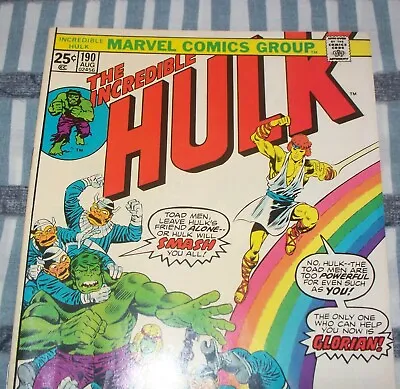 Buy Rare Double Cover The Incredible HULK #190 From Aug. 1975 In VF+ (8.5) Condition • 120.46£