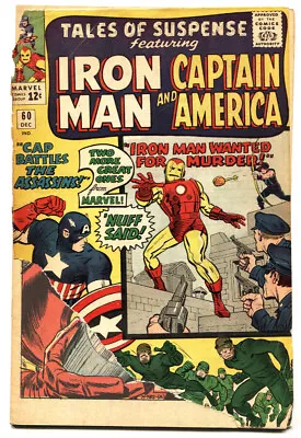 Buy TALES OF SUSPENSE #60 Comic Book-1964-Captain America-2ND HAWKEYE Missing Bac... • 31.25£