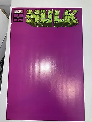 Buy HULK #1 1:200 Purple Blank Sketch Variant Cover Marvel Comics LGY#768 • 39.72£