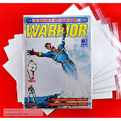 Buy 25 A4 Warrior Quality Comics Magazine Bags ONLY Size7 [In Stock] Fits #1 Up • 13.99£
