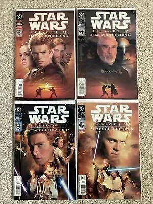 Buy Star Wars Episode II Attack Of The Clones 1-4 Cover B Complete Set 2002 DH Comic • 23.86£