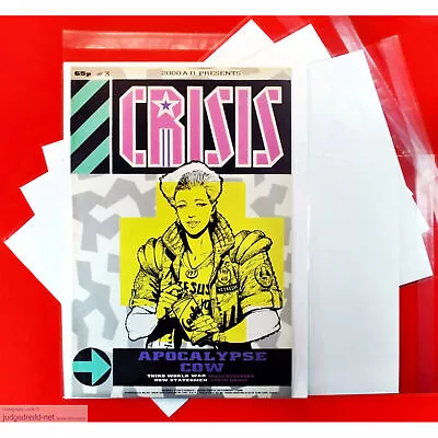 Buy 2000AD Presents Crisis Comic Bags And ONLY Acid-free Size7 A4 X 10 • 9.99£