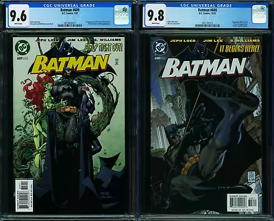 Buy Batman #608 CGC 9.8 & #609 CGC 9.6 DC Lot (Hush Story Begins) (1st App Hush) • 160.69£