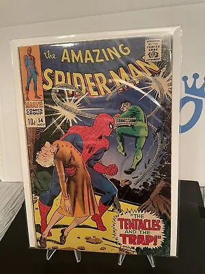 Buy Amazing Spider-Man #54 -John Romita Sr. Art ~ Doc Ock, Aunt May Cover 1967 • 33.99£