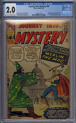 Buy Journey Into Mystery #96 Cgc 2.0 Thor Merlin Jack Kirby • 74.33£