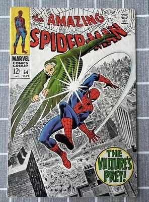 Buy The Amazing Spider-Man #64 The Vultures Prey! VF- Vintage 1968 Marvel • 75.11£