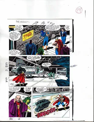 Buy Original 1988 Avengers 296 She-Hulk Thor Color Guide Art Page 19, Marvel Comics • 35.74£