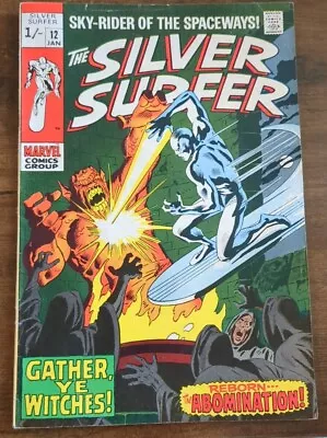 Buy Silver Surfer #12 Marvel 1969. Abomination Appearance. VG+ • 30£
